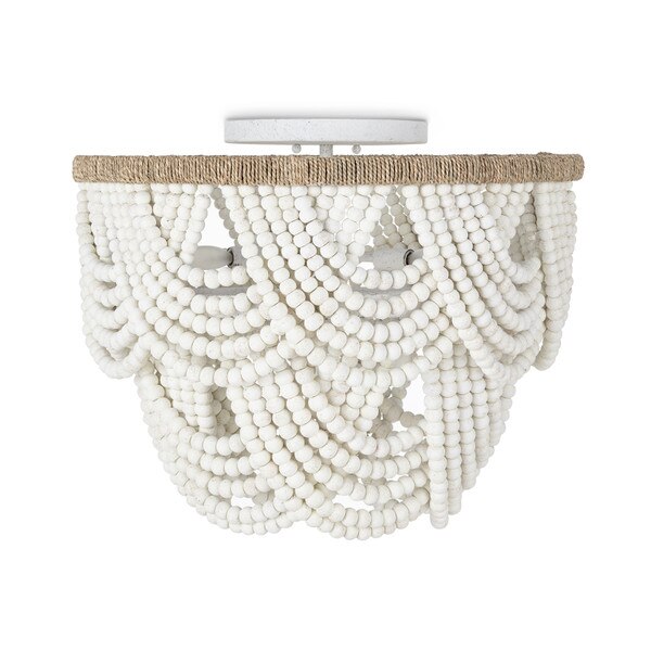 Lorelei Wood Bead Flush Mount